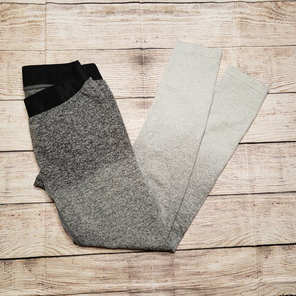 HIP MY PROTEIN black gray ombre athletic leggings S - Picture 1 of 8